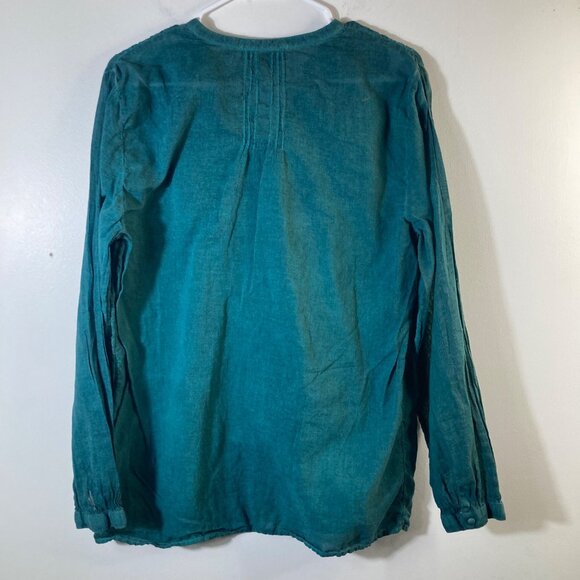 Womens Nine West‎ Vintage America Button Prairie Shirt  V Neck Embroidered L - Picture 2 of 8